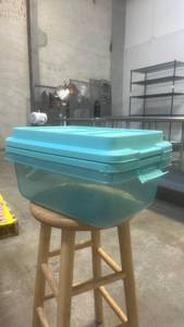 lot 15007 image: Large Plastic Storage Container with 2 Lids
