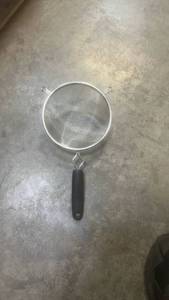 lot 15027 image: Stainless Steel Fine Mesh Strainer with Black Handle