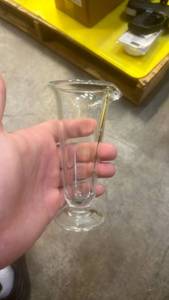 lot 15039 image: Clear Glass Footed Pitcher