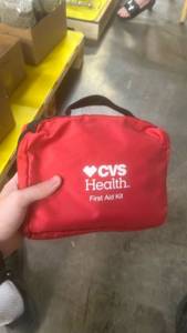 lot 15085 image: CVS Health First Aid Kit Red Emergency Medical Bag