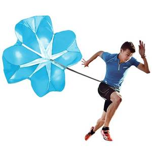 lot 646 image: ANPOPO Bfsmile Running Speed Training 56 Parachute with Adjustable Strap, Free Carry Bag. Speed Chute Resistance Running Parachute for Kids Youth and Adults (Blue) - Retail $10