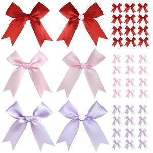 lot 749 image: TIMESEEK 3.3 Gift Wrap Bows, 60pcs Versatile Bulk Satin Ribbon Bows(Red Pink Purple) for Gift Wrapping, Treat Bags, Holiday Gifts, Home Decor, Weddings Xmas Decorations, Party Supplies, DIY Crafts - Retail $5