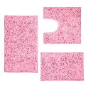 lot 757 image: ZiYiJuan Bathroom Rugs, Super Absorbent Luxury Shaggy Chenille Bath Mats, Pink 20x20_17x24_20x32 - Retail $26