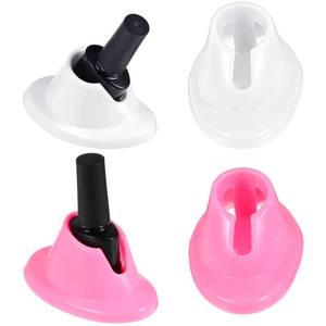 lot 818 image: FNANJWQ 2 Pieces Soft Rubber Nail Polish Bottle Holder Spill-proof Storage Rack Display Stand Durable for Nail Salon Foot and Hand Care Display Art Tools - Retail $6