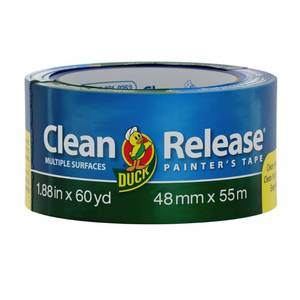 lot 964 image: Duck Clean Release Blue Painters Tape, 2-Inch (1.88-Inch x 60-Yard), Single Roll, 240195 - Retail $6