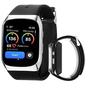 lot 975 image: Smart Watch Blood Pressure with Dual Patented Band, Wrist BP Monitor Sleep Monitor Sports Tracking App for Android and iOS Blood Pressure Watch Supports Data Sharing