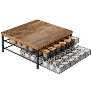 lot 1000 image: Coffee Pod Holder for K Cup Holder Drawer, 72 Capacity Coffee Pod Organizer K Cup Storage 2 Tier Pods Drawer Organizer Sliding Baskets for Coffee Station Counter, Black - Retail $32