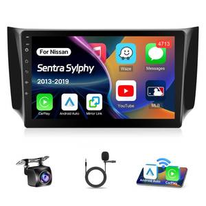 lot 20882 image: Leadfan Car Radio for Nissan Sentra 2013-2019 Car Stereo with Wireless CarPlay Android Auto, 10.1 inch Touch Screen for Sentra GPS Navigation Bluetooth FMRDS WiFi SWCBackup Camera - Retail $113