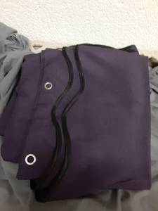 lot 20913 image: Siiluminisoy Boho Dark Purple Shower Curtain, 72 x 72 Woven Fabric Tufted Chevron Textured Striped Modern Farmhouse Minimalist for Bathroom - Retail $24