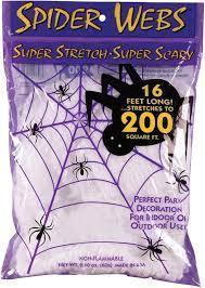 lot 24636 image: Fun World Super Stretch Spider Web- 24 Ct