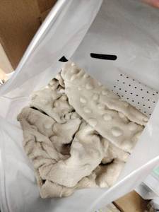 lot 24707 image: Nozaam - Baby Plush Minky Dot Changing Pad Cover - Ultra-Soft Stretchy Fitted Cover for Standard Nursery Changing Pad (Khaki)