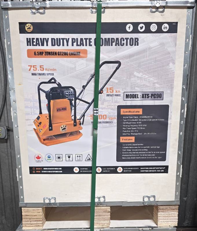 lot 2082 image: Unused ATS Power Heavy Duty Plate Compactor  ATS-PC90H