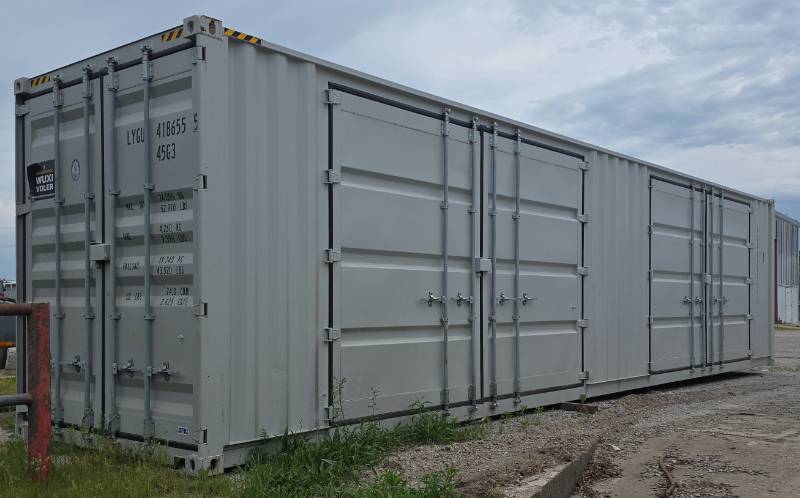 lot 1036 image: One Way Trip 40 Long Tall High Cube Container with Double Rear & Two (2) Side Double Doors - Used One Time To Ship To Mother Road Auctions & SalesWeather, Rodent & FireproofDelivery Available