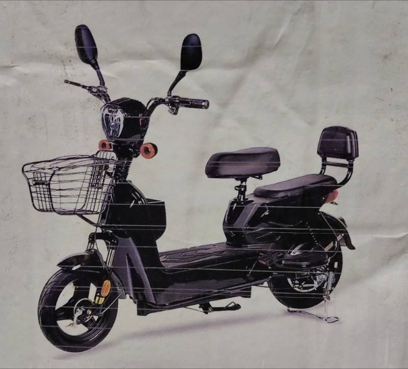 lot 5700 image: Unused High End Two Wheel Electric Vehicle w Storage Basket - Color Black - Long Lasting Battery - Powerful Motor - Carbon Steel Frame - High Gloss Paint - One Buton Start - Dual Remotes - Assembly Required