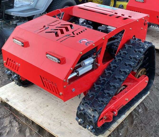 lot 8270 image: Unused Captok Remote-Control Crawler LawnSlope Mower CK-800 - Engineered for Efficient & Safe Mowing on Steep Slopes, Uneven Terrain and Under Machinery, Brush & Vehicles