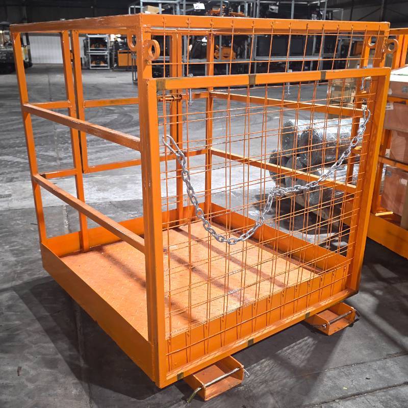 lot 3421 image: Unused LandHonor Forklift Safety Cage  FSC-46-43W - Door Hinge Damage from Shipping, See Pics