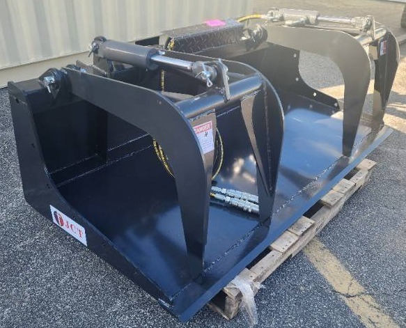 lot 4535 image: Unused JCT 84in Skid Steer Grapple Bucket Heavy-Duty Design  Reinforced for Maximum Durability