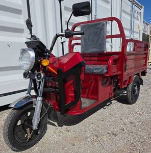 lot 5026 image: Red - IRET13 High-End Electric Tricycle 800W 60V20A - Dump Bed - Speed Regulating & Boosting Device to Ensure Strong Output Power - Very Powerful - LCD Panel - LED Headlights