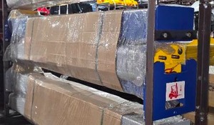 lot 5154A image: Unused IRTPL Blue 10000 Pound Electric Control Two Post Lift