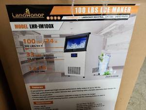 lot 3339 image: Unused Landhonor 100lb Ice Maker  LHR-IM100X