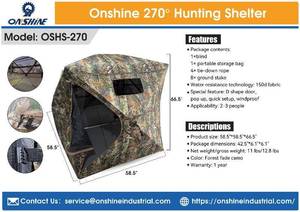 lot 7718 image: Onshine 270 Hunting Blind  OSHS-270