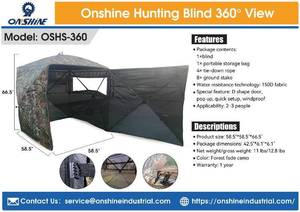 lot 7726 image: Onshine Hunting Blind 360 Degree See  OSHS-360