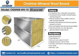 lot 7777 image: Onshine Heavy-Duty Mineral Wool Board  OSMWB-WH-10  60 Year Service Life