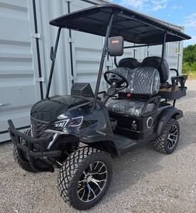 lot 8376 image: Captok Black OFF-ROAD 4-Seater Electric Golf Cart  60V, Backup Camera, Bluetooth  CK-GC22S
