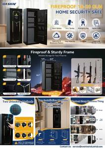 lot 7799 image: Onshine Fire-Proof 18-20 Gun Safe with Key Lock  OSGSF-20