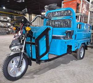 lot 5035 image: Blue - IRET13 High-End Electric Tricycle 800W 60V20A - Dump Bed -  Unit Does Not Run - Bad Control ModuleBoard - Both Rear Tires are Flat See - Pics