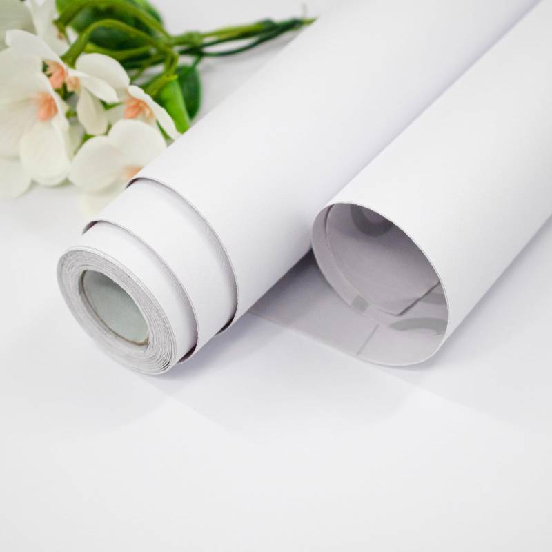 lot 37054 image: White Contact Paper 15.7x118 White Wallpaper Peel and Stick Matte Solid Contact Paper Thicken Waterproof Self-Adhesive Removable Wallpaper for Cabinets Countertop Decorative Vinyl Roll - Retail $5