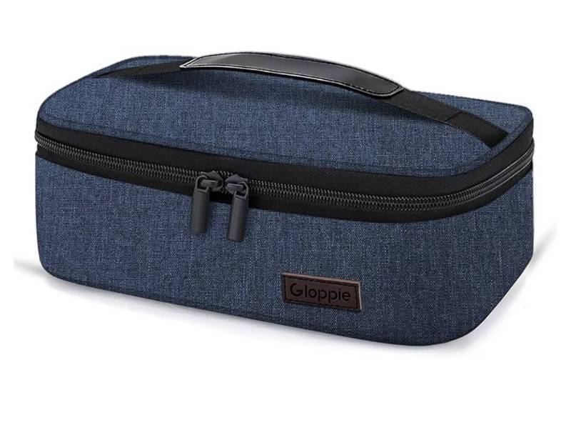 lot 37090 image: Mini Lunchbox Small Lunch Bag for Men Women Insulated Lunch Box Thermal Lunch Boxes Adult Portable Cooler Bags Reusable Snack Bag, Blue - Retail $10