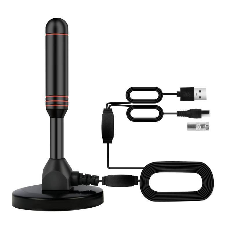 lot 37111 image: TV Antenna Indoor Antenna for Smart TV with 2 Amplifier Signal Booster for Long Range Reception and All Smart TVs HD Digital Antenna for Local Channels Supports 4K 1080p(Red) - Retail $38
