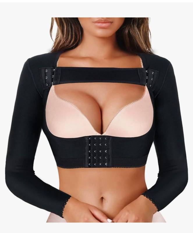 lot 37187 image: Women Upper Arm Shaper Post Surgical Compression Sleeves Slimmer Tops Posture Corrector Vest Shapewear - Retail $22