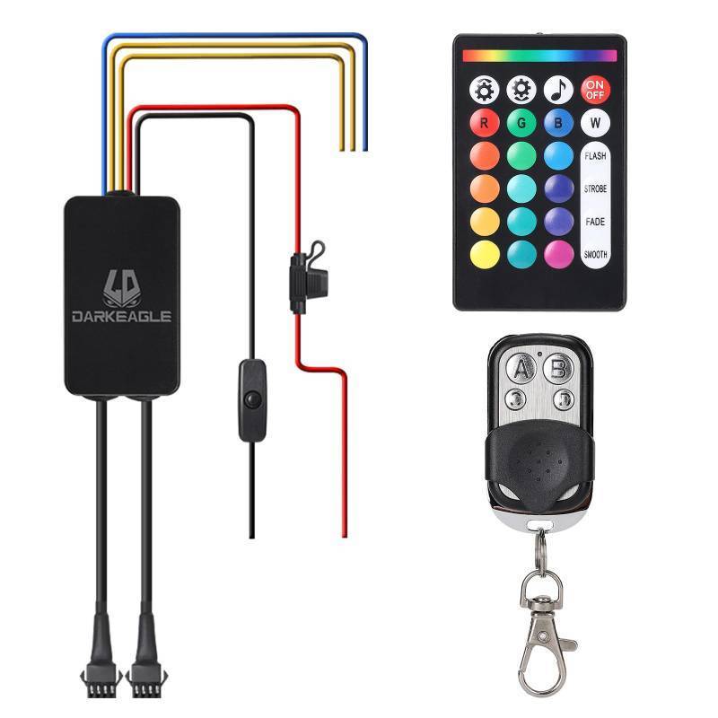 lot 57322 image: Replacement Controller Control Box for Motorcycle LED Lights 81214161820 LED Light Kits with APPIRRF Control Brake Turn Signal - Retail $13