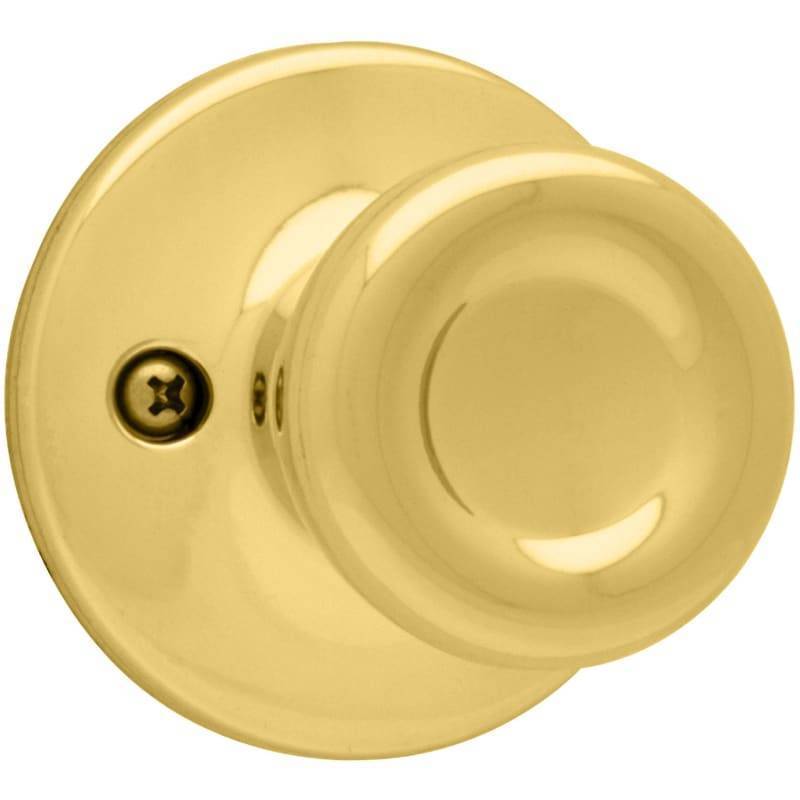 lot 57327 image: Kwikset 488T-3V1 Tylo Knob Half Dummy in Bright Brass - Retail $21