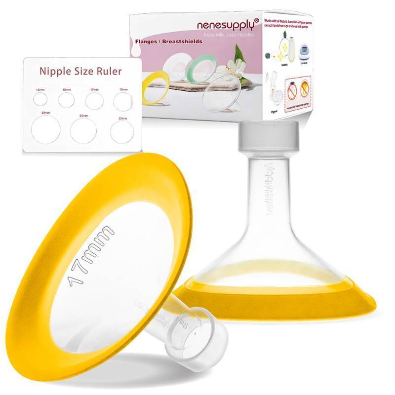 lot 57455 image: 17mm Oval Flanges Compatible with Medela Breast Pump Parts Replace 17mm Medela Flange Accessories. Work with Pump in Style Parts Symphony Parts Swing Maxi Harmony and Personalfit Flex - Retail $15