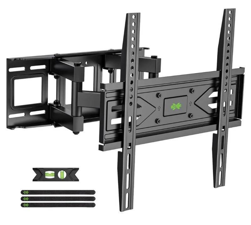 lot 57519 image: USX MOUNT Full Motion TV Wall Mount for Most 32-70 inch TVs up to 99 lbs, Wall Mount Bracket with Dual Articulating Arms, Swivel, Tilt, Max VESA 400x400mm, TV Mount Fits 1216 Wood Studs - Retail $42