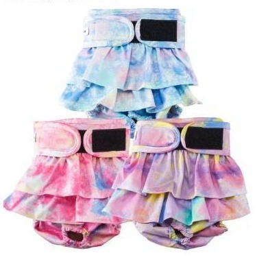 lot 57333 image: Reusable Dog Diapers Female Large Washable, Premium Doggie Diaper for Dogs, Pack of 3, Highly Absorbent Dog Diaper for Heat, Incontinence and Puppy Training(L) - Retail $15