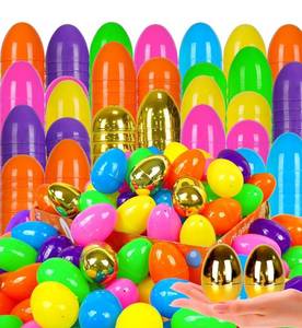 lot 2071 image: Olixmlya 500 PCS 2.4 Fillable Plastic Easter Eggs, Empty Easter Eggs Colorful Plastic Eggs Bulks Easter Basket Stuffers Hunt Easter Party Favor for Kids Teens Boys Girls