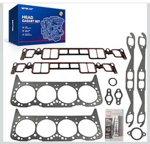 KAX 27-75611A03 MLS Head Gasket Kit Compatible with 5.0L Mercruiser Penta, 350 CID Mercruiser Volvo Penta Crusader GM Marine, Engine Cylinder Head Gasket Set