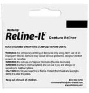 lot 2181 image: Whole Box Dentemp Denture Reline Kit - Advanced Formula Reline It Denture Reliner (Pack of 3) - Denture Kit to Refit and Tighten Dentures for Both Upper &amp Lower Denture (Packaging May Vary) -Retail$20.40 Each