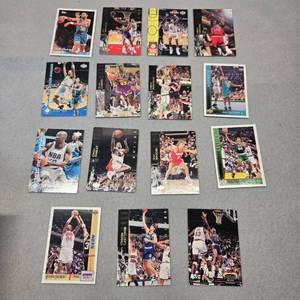 lot 458 image: 1990s NBA Basketball Trading Cards Collection - 15 Cards