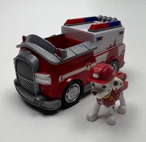 lot 115 image: Paw Patrol Marshall Fire Truck with Figure