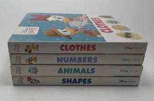 lot 133 image: Disney Baby Educational Board Book Set - Shapes Animals Numbers Clothes