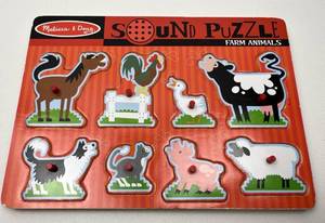 lot 138 image: Melissa & Doug Farm Animals Sound Puzzle