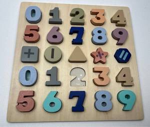 lot 142 image: Wooden Number Puzzle Board Educational Learning Toy