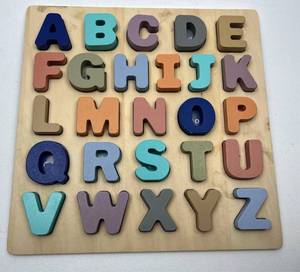 lot 143 image: Wooden Alphabet Learning Puzzle Board