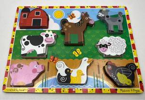 lot 149 image: Melissa & Doug Farm Animal Chunky Wooden Puzzle