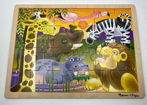 lot 152 image: Melissa & Doug African Safari Animals Wooden Jigsaw Puzzle
